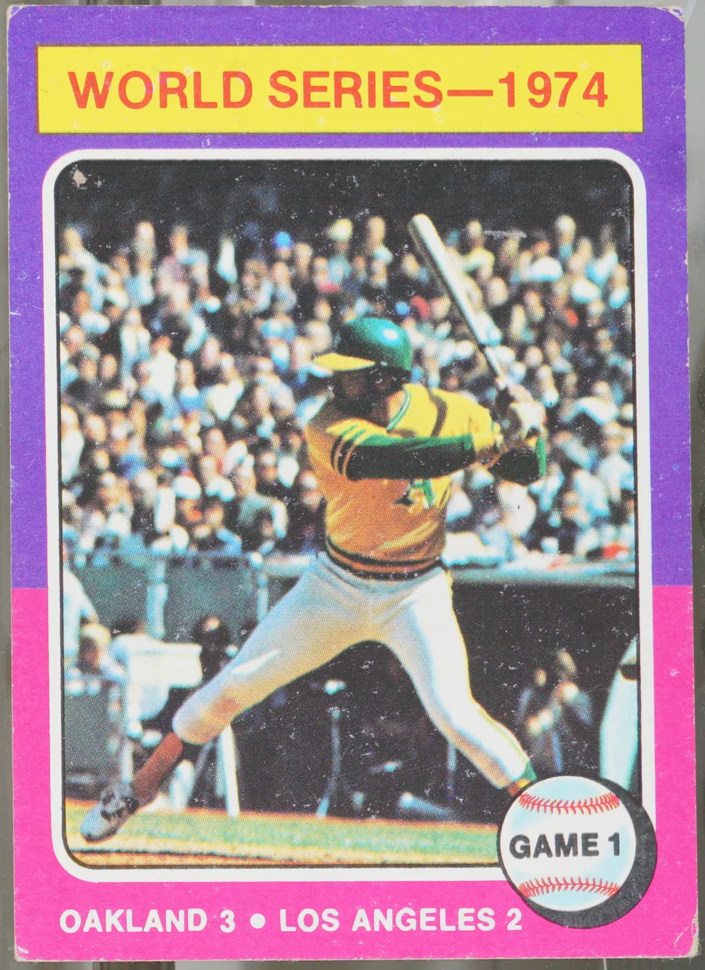 1975 Topps #461 1974 World Series Game 1 WS Baseball EX