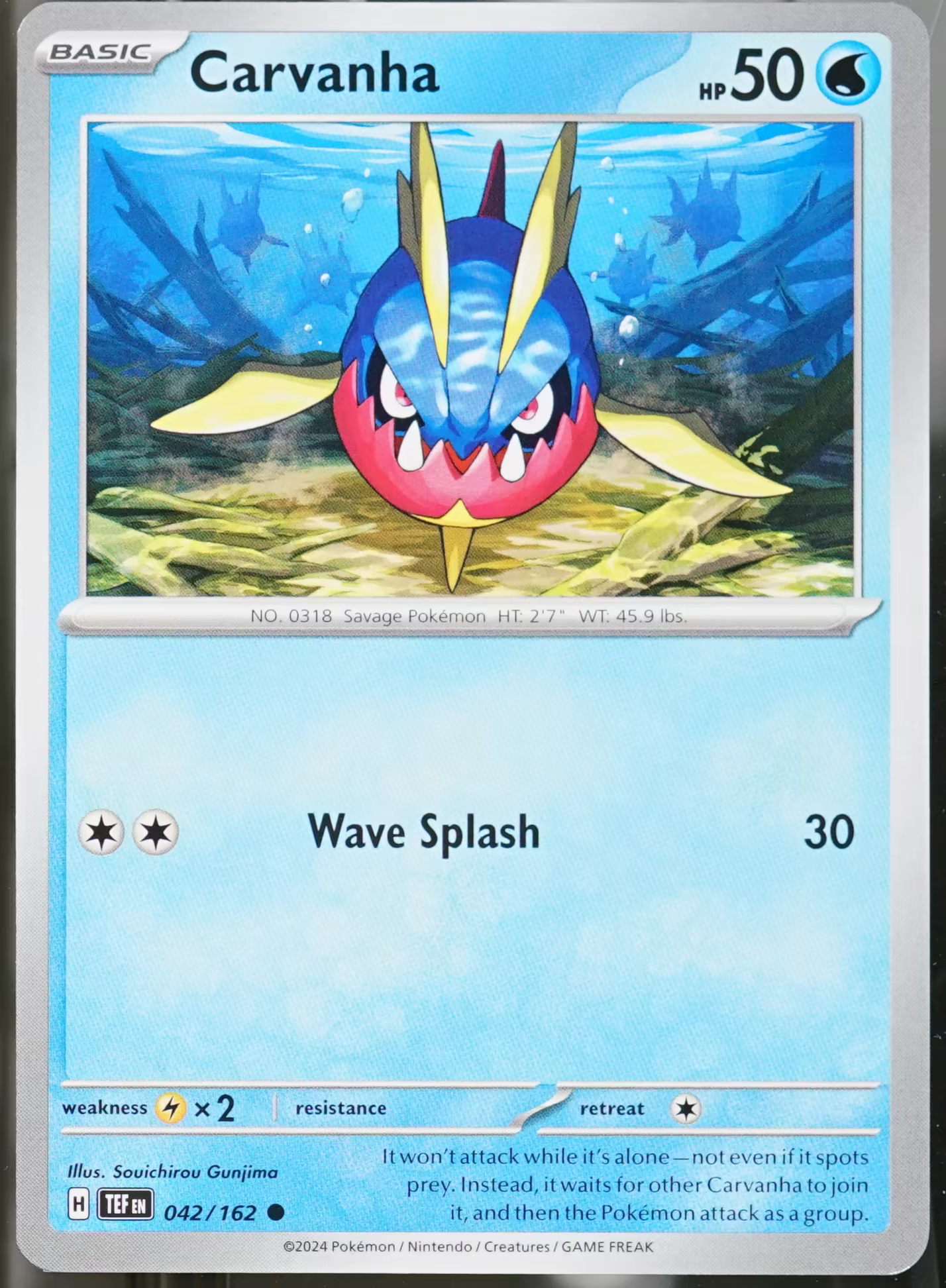 Temporal Forces #42 Carvanha Pokemon EX
