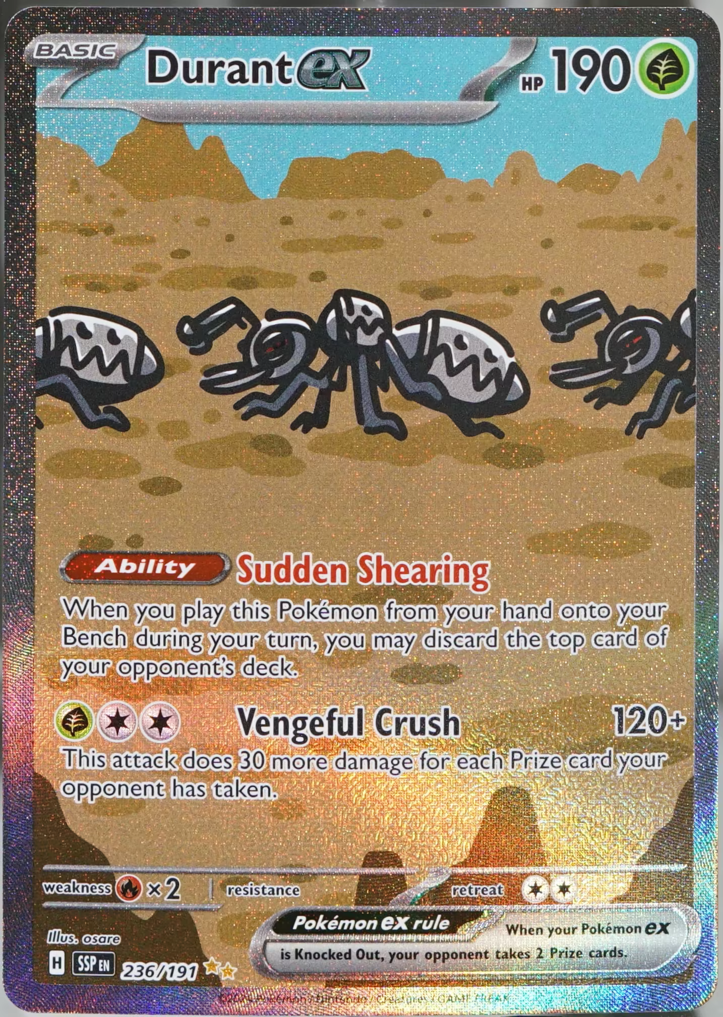 Surging Sparks #236 Durant ex Pokemon NM