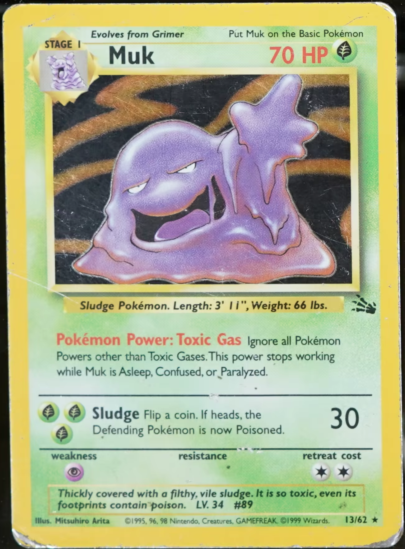 Fossil #13 Muk Unlimited Pokemon PR
