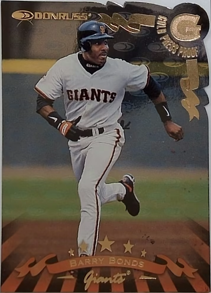 1998 Donruss – Press Proofs Gold #37 Barry Bonds /500 Baseball VG