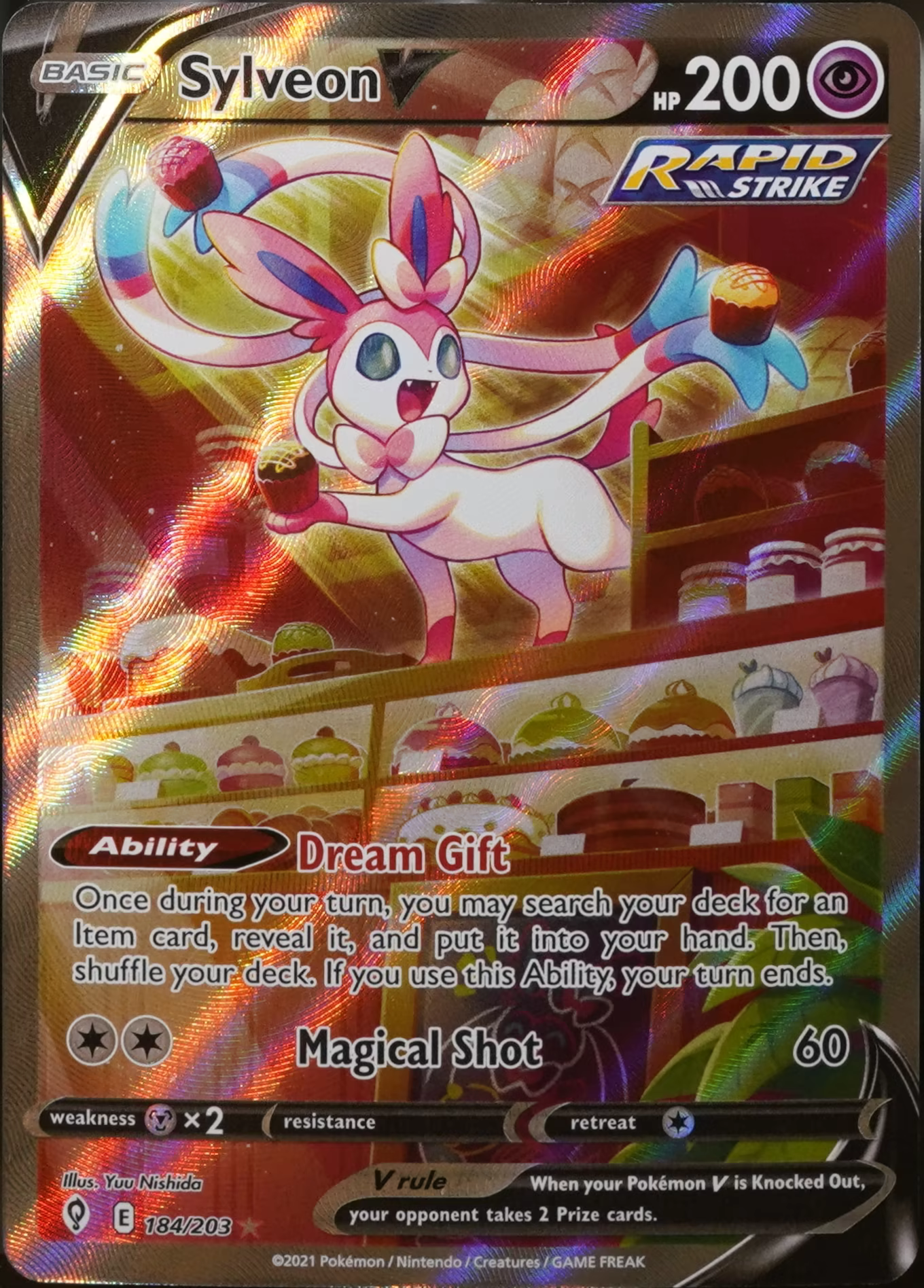 Evolving Skies #184 Sylveon V (Alternate Full Art) Pokemon NM
