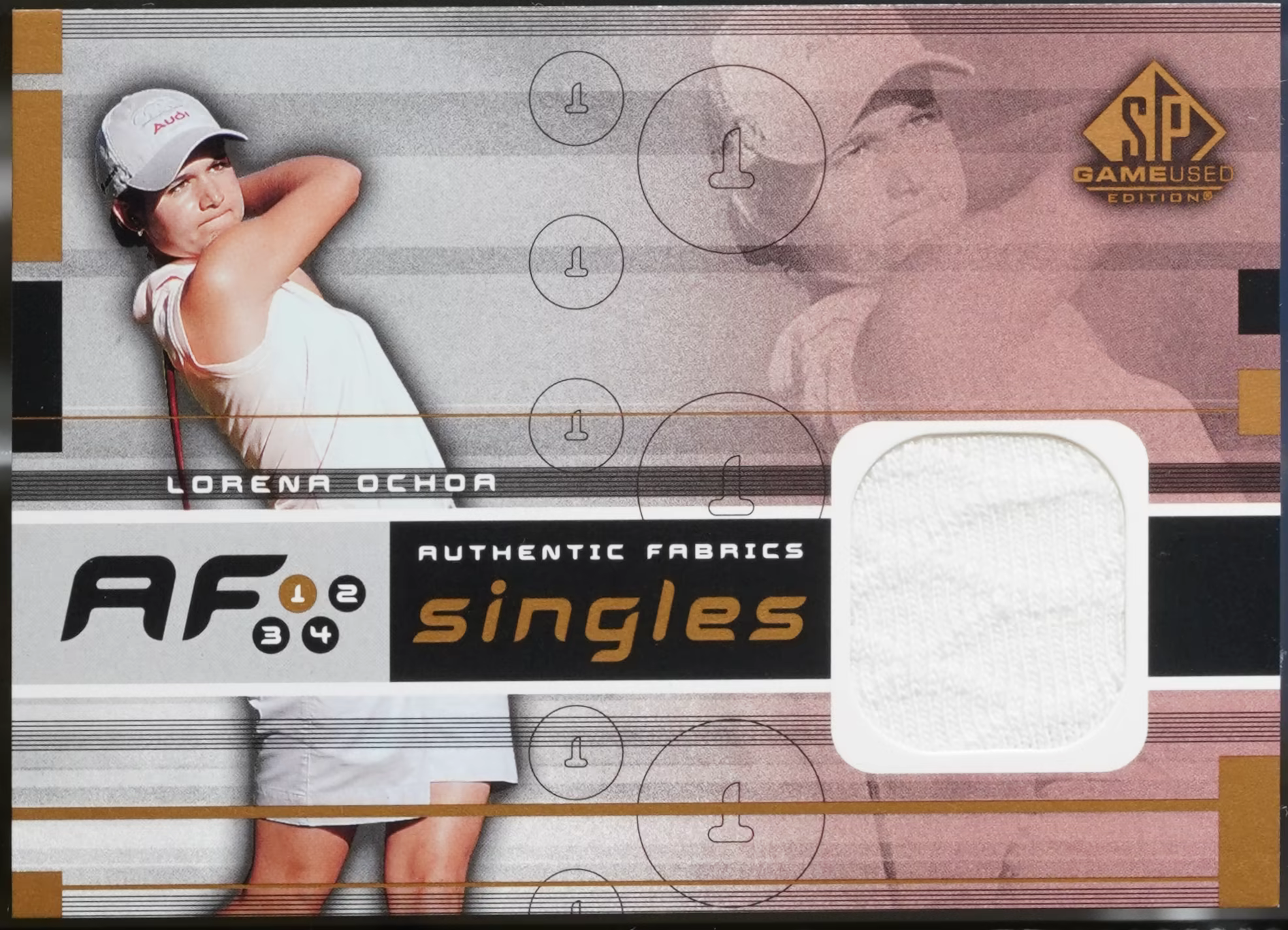 2003 SP Game Used – Authentic Fabrics Singles #AF-LO Lorena Ochoa Golf NM