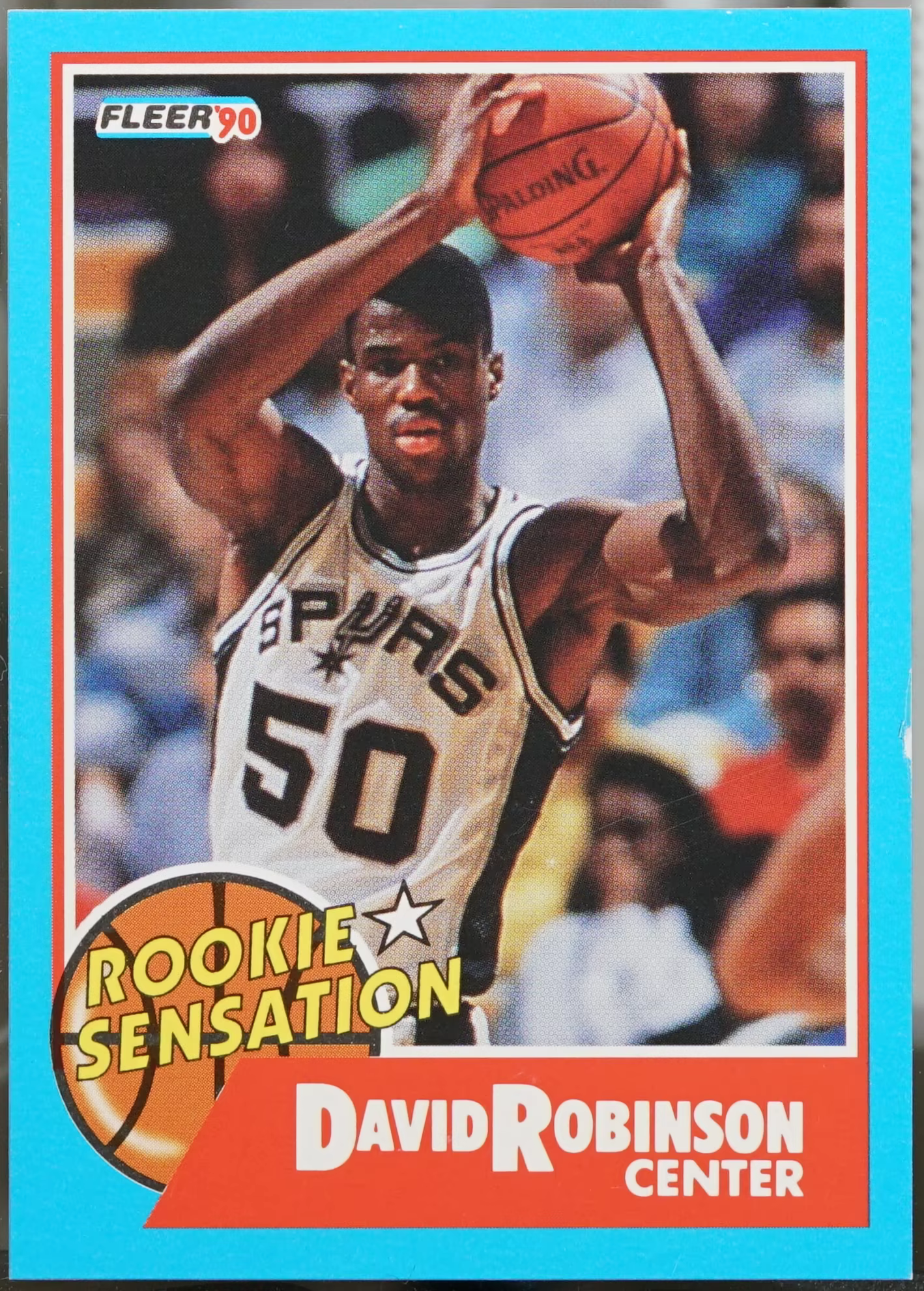 1990-91 Fleer #1 David Robinson Rookie Sensations Basketball VG