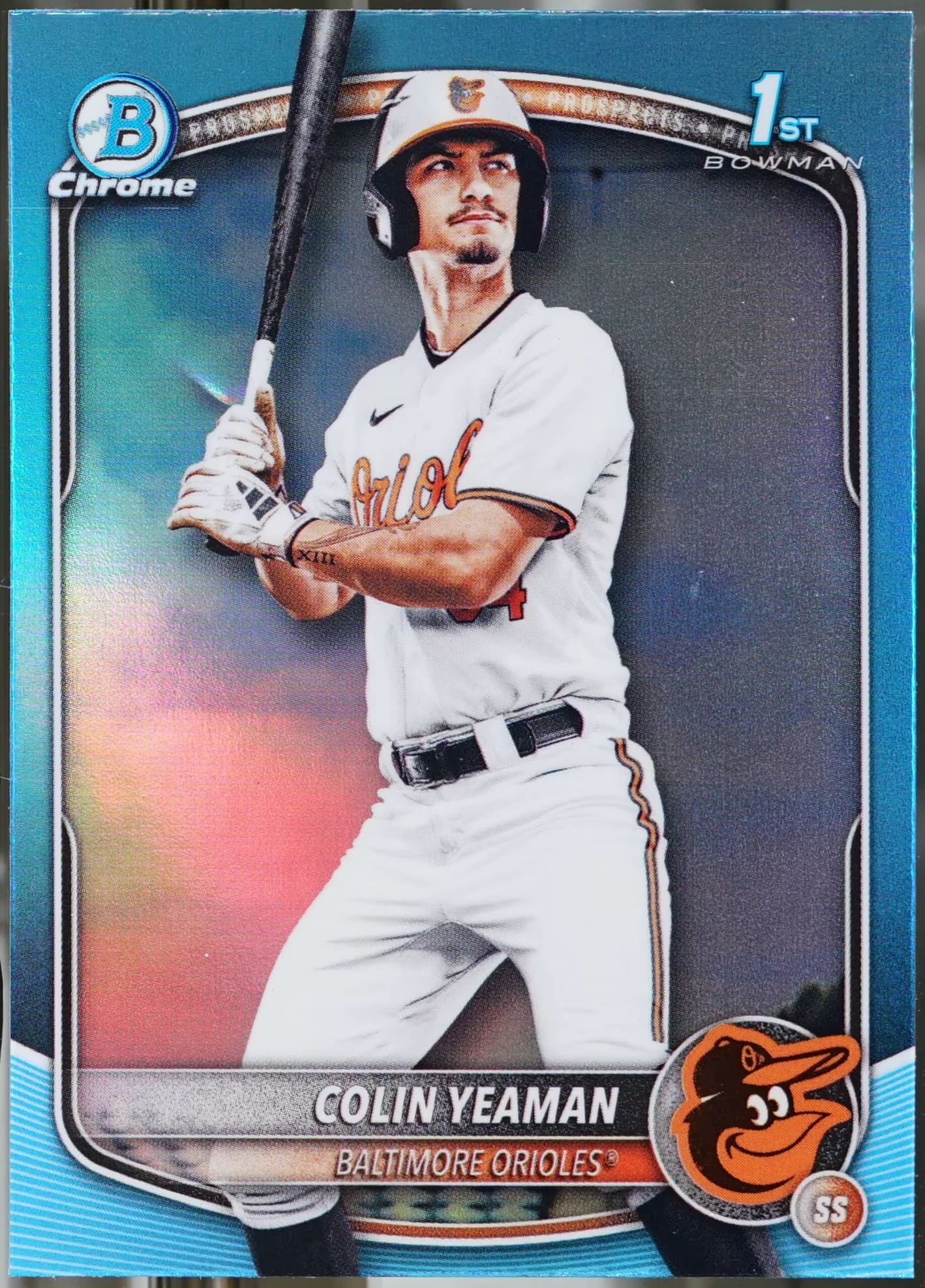 2025 Bowman Draft #BDC-47 Colin Yeaman Chrome Sky Blue Refractor Baseball NM