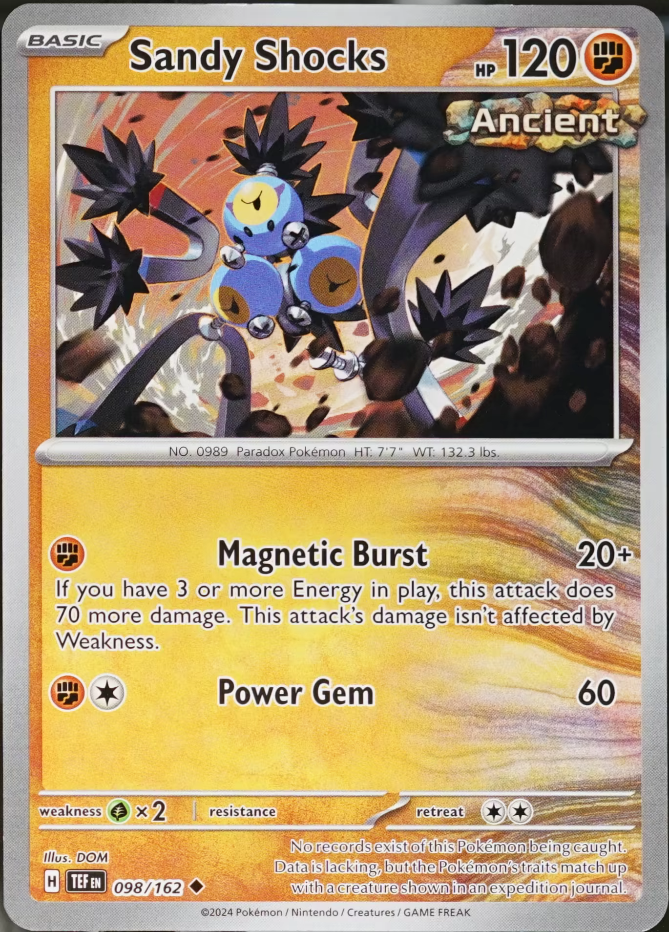 Temporal Forces #98 Sandy Shocks Pokemon EX