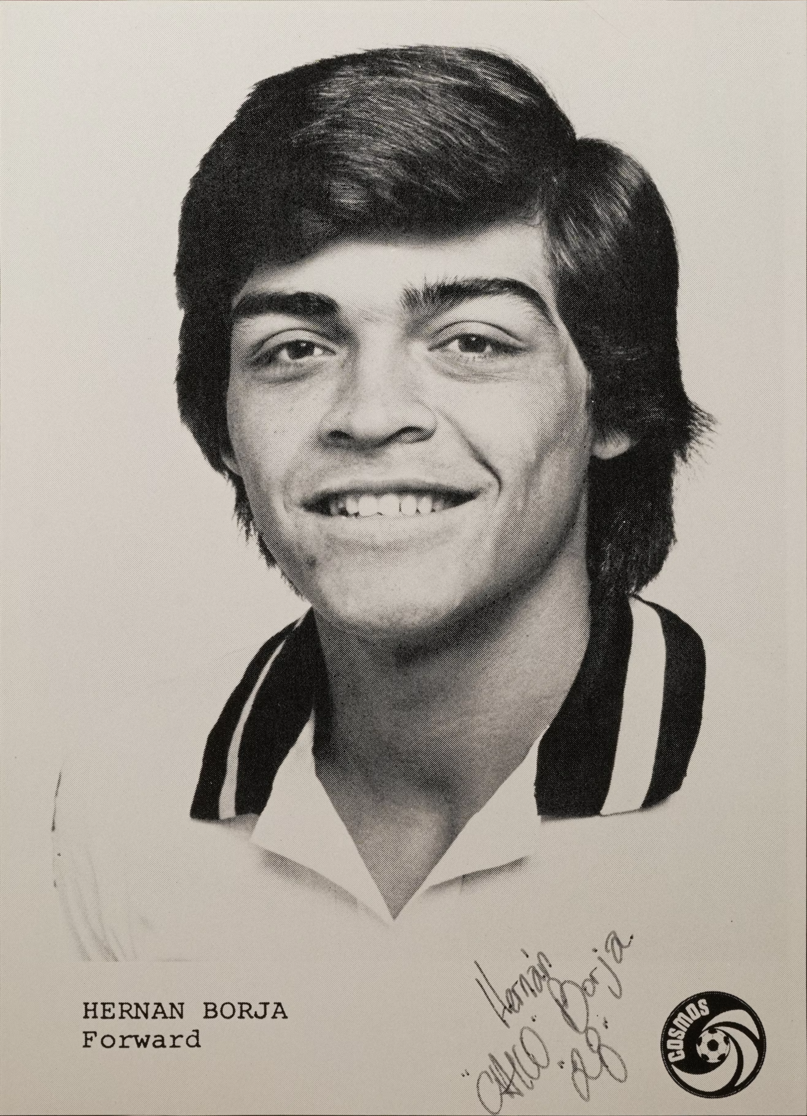 1980 New York Cosmos Team Issued – Post Card #NNO Hernan Borja Soccer EX