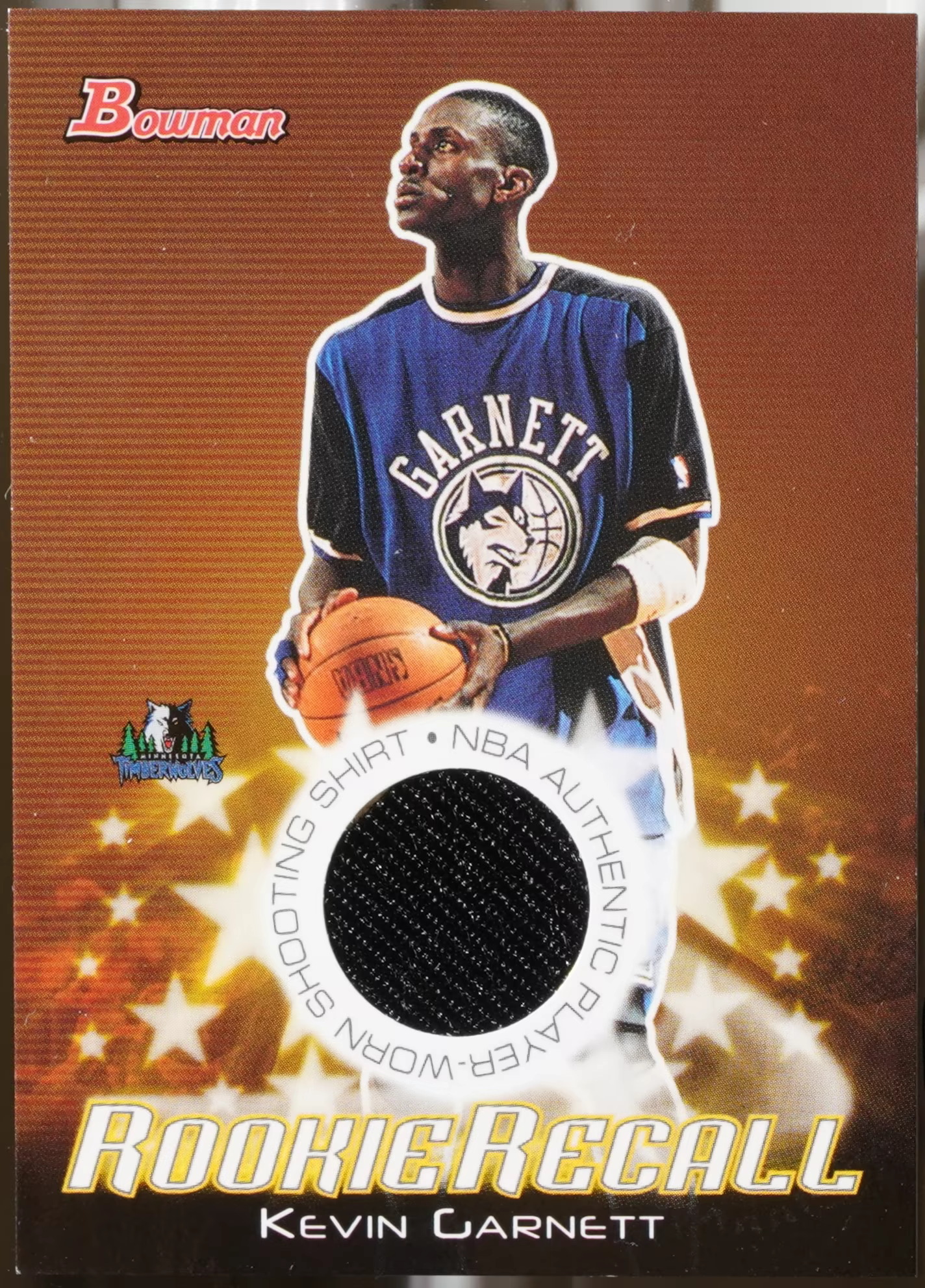 2003-04 Bowman – Rookie Recalls Basketball Kevin Garnett #RRE-KG NM