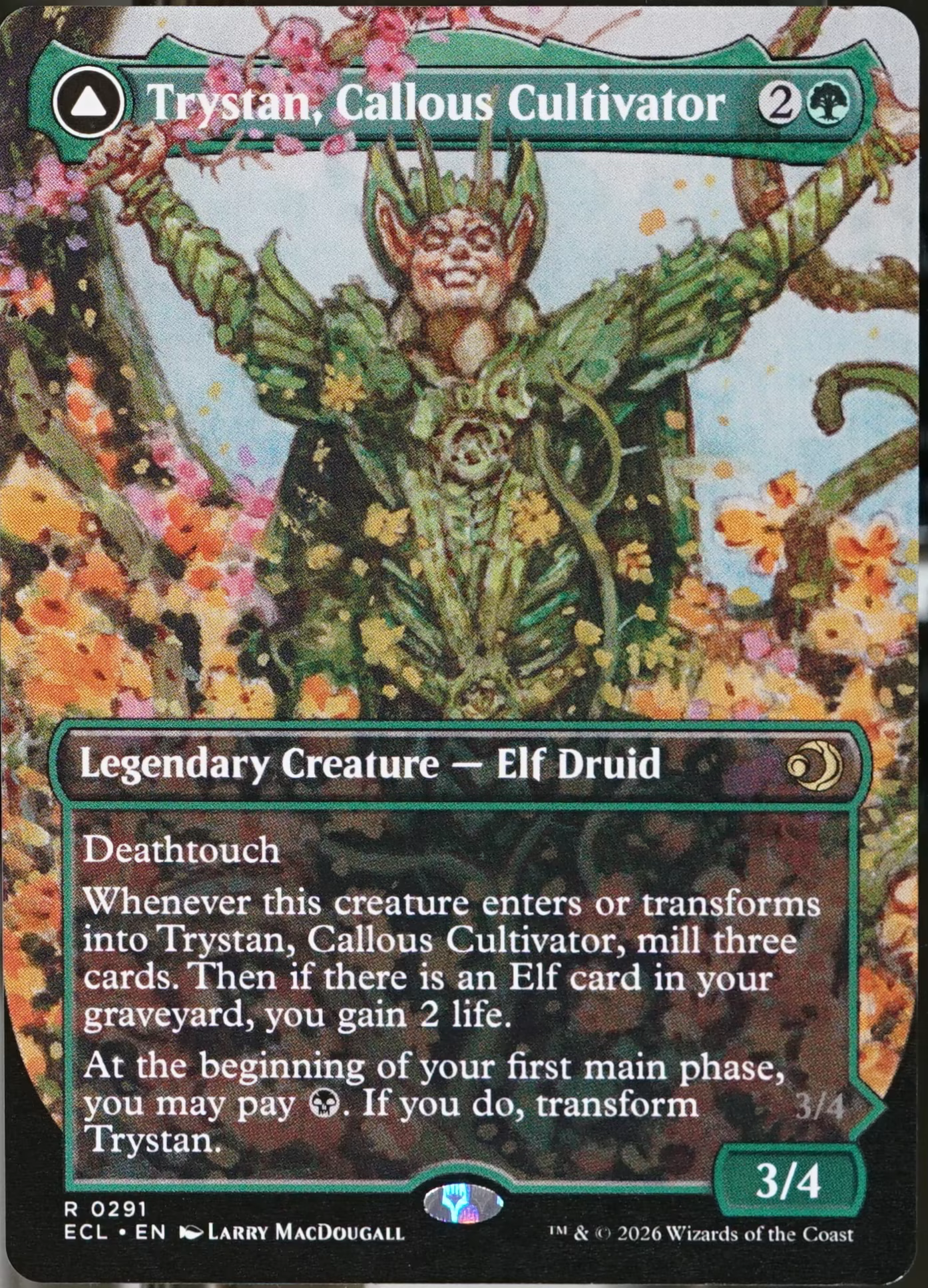 Lorwyn Eclipsed #291 Trystan, Callous Cultivator // Trystan Penitent Culler NM