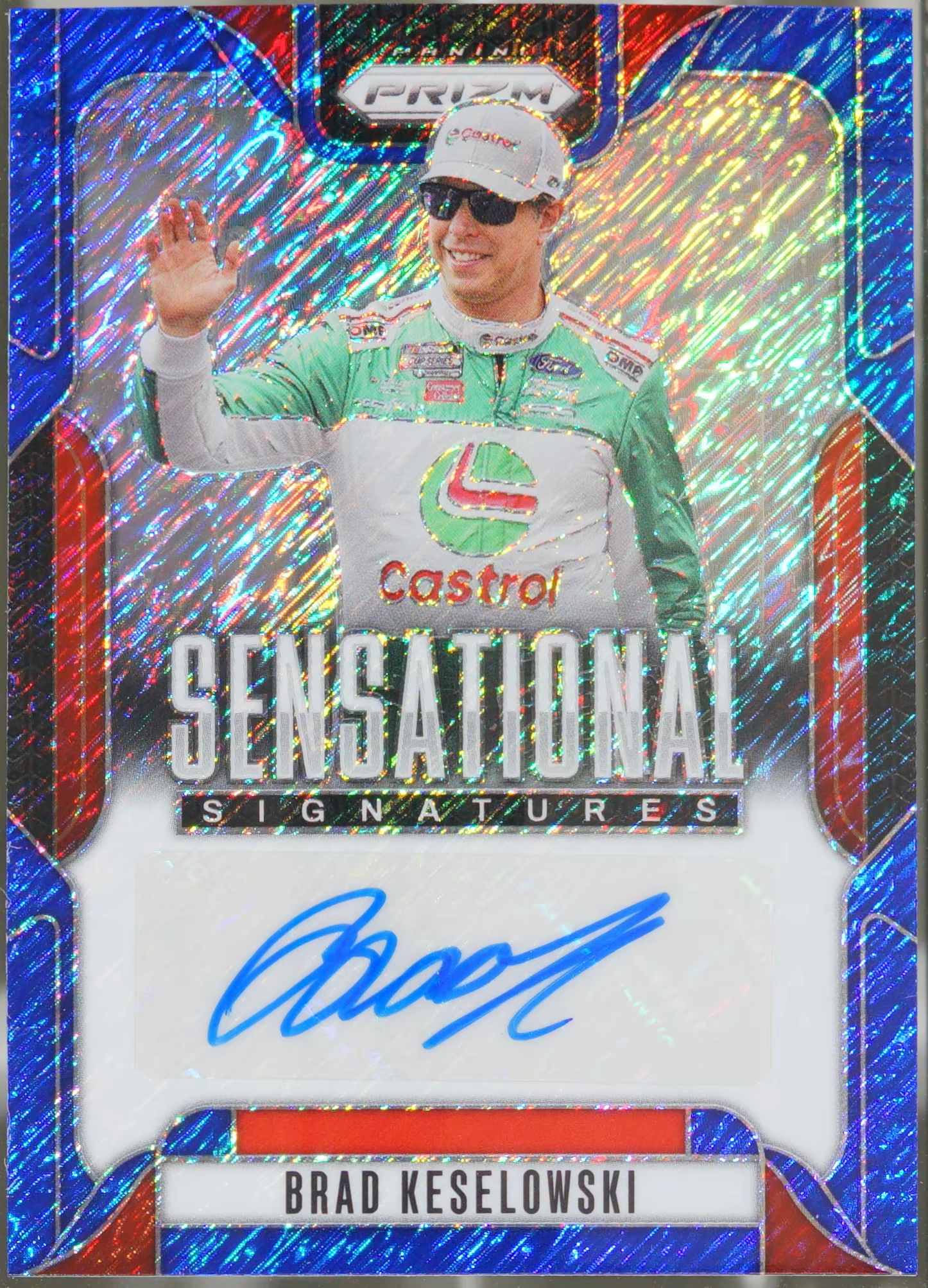 2025 Panini Prizm – Sensational Signatures Blue #SS-BKW Brad Keselowski /4 NM