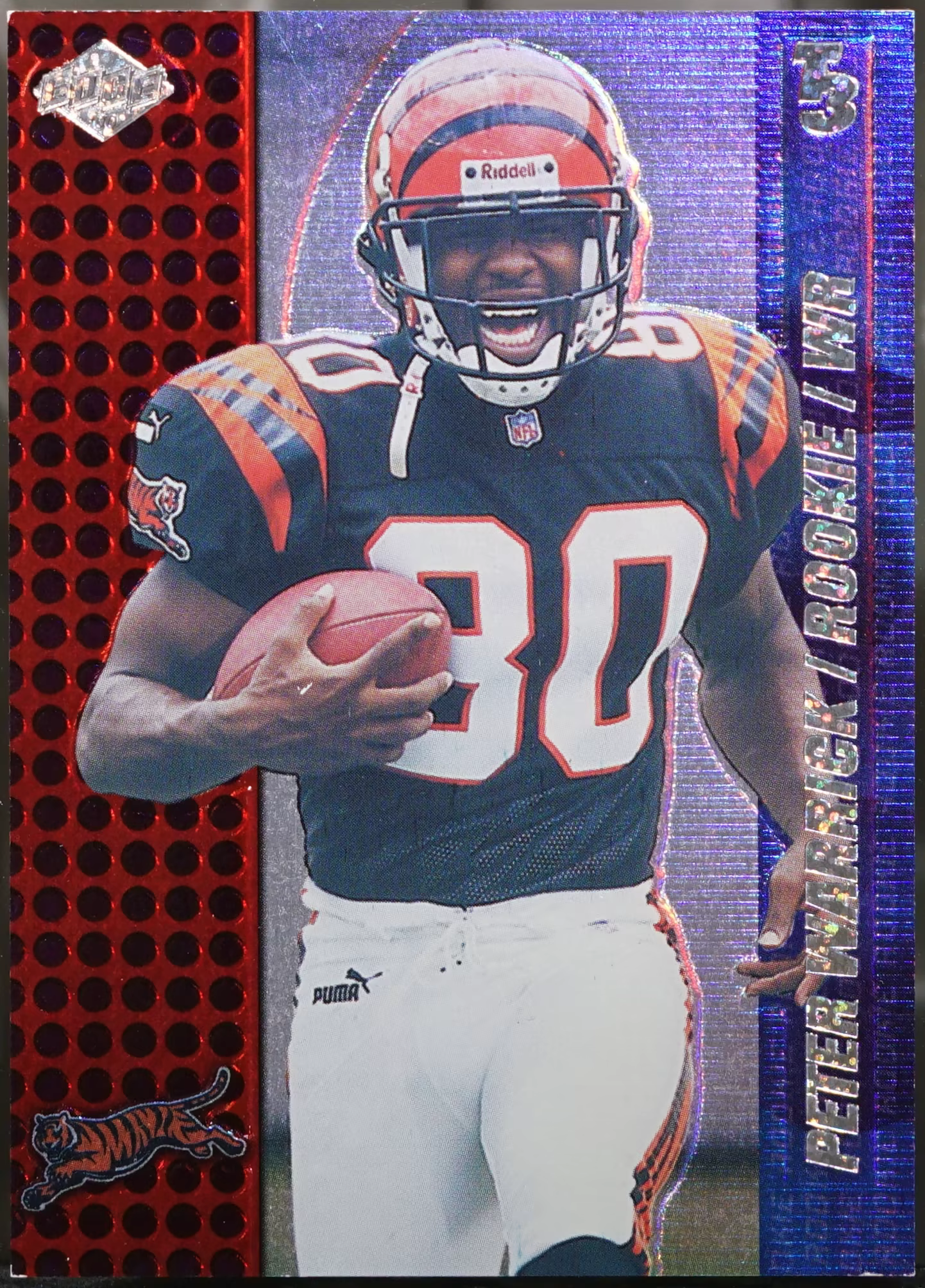 2000 Collector&rsquo;s Edge T3 #PW Peter Warrick Previews HoloRed Football VG