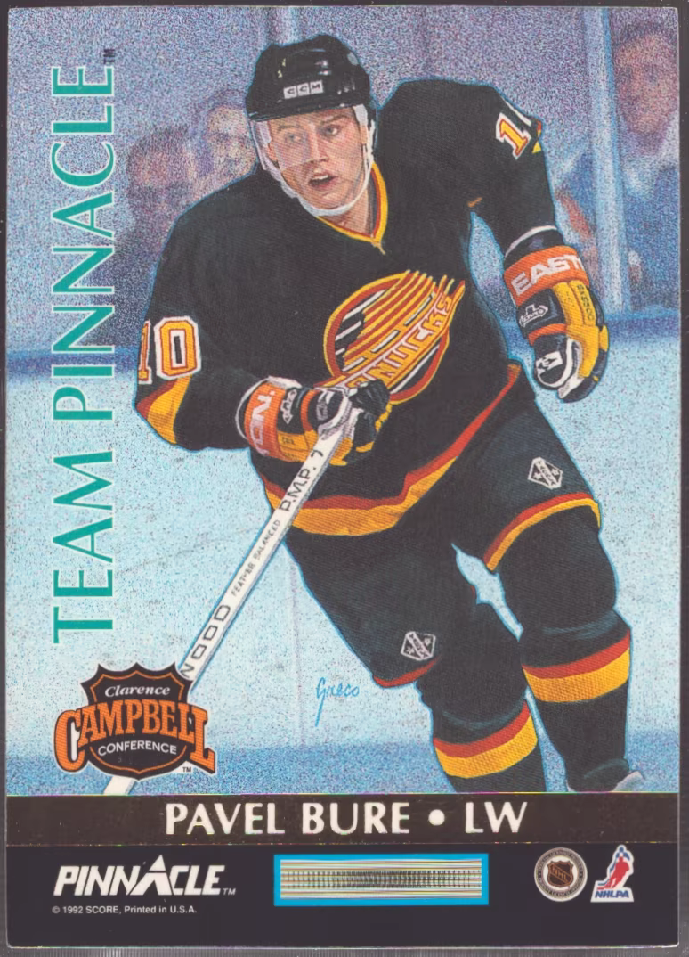 1992-93 Pinnacle #4 Pavel Bure / Kevin Stevens Team Pinnacle Hockey EX