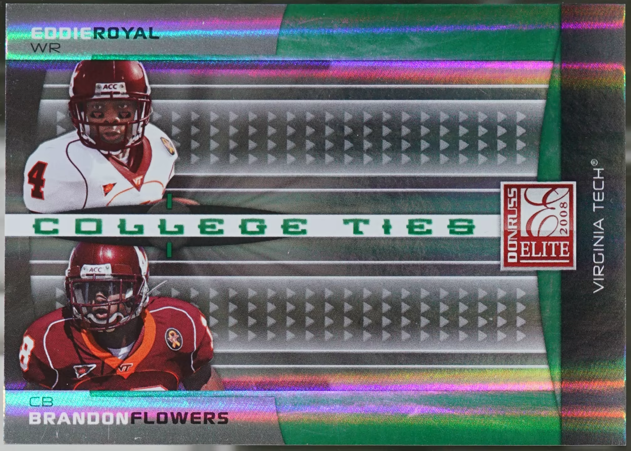 2008 Donruss Elite – College #CTC-13 Eddie Royal / Brandon Flowers SN800 /800 VG