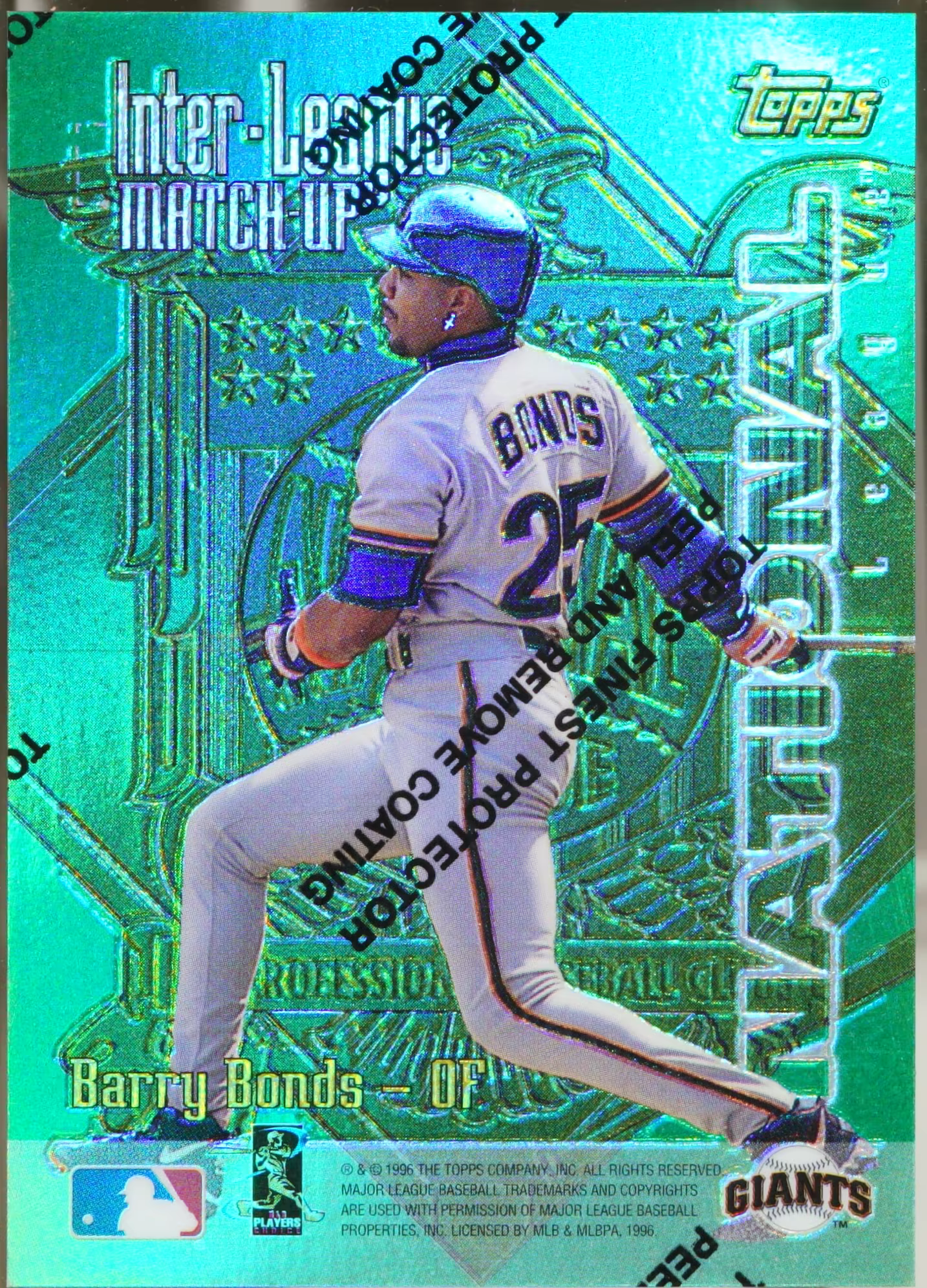 1997 Topps – Inter-League Match-Up Finest #ILM1 Barry Bonds / Mark McGwire NM