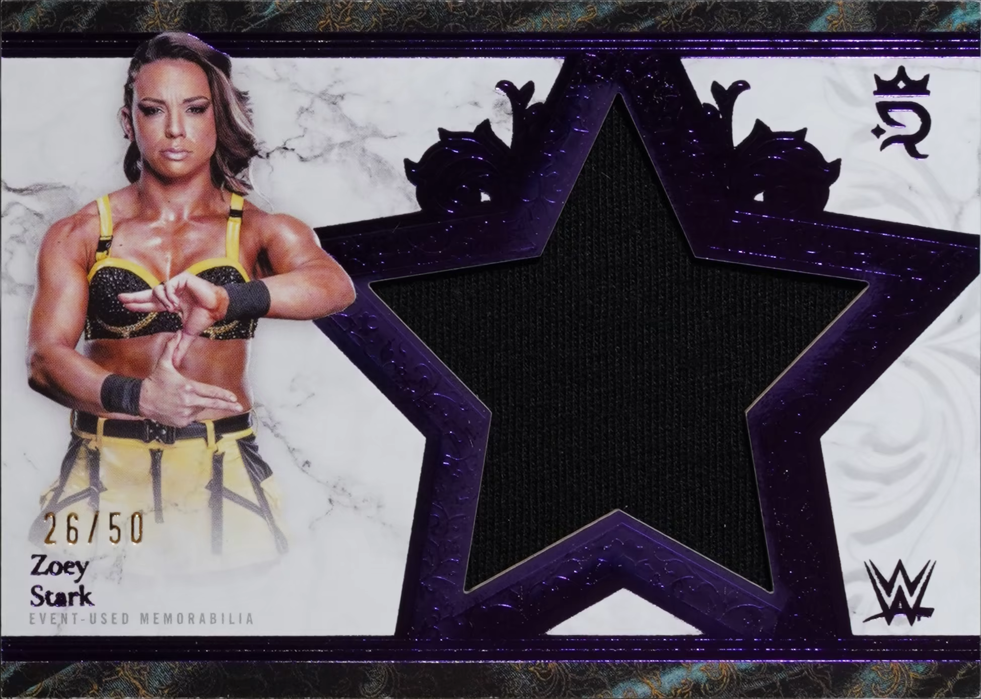2025 Topps Royalty WWE #SR-9 Zoey Stark Wrestling NM