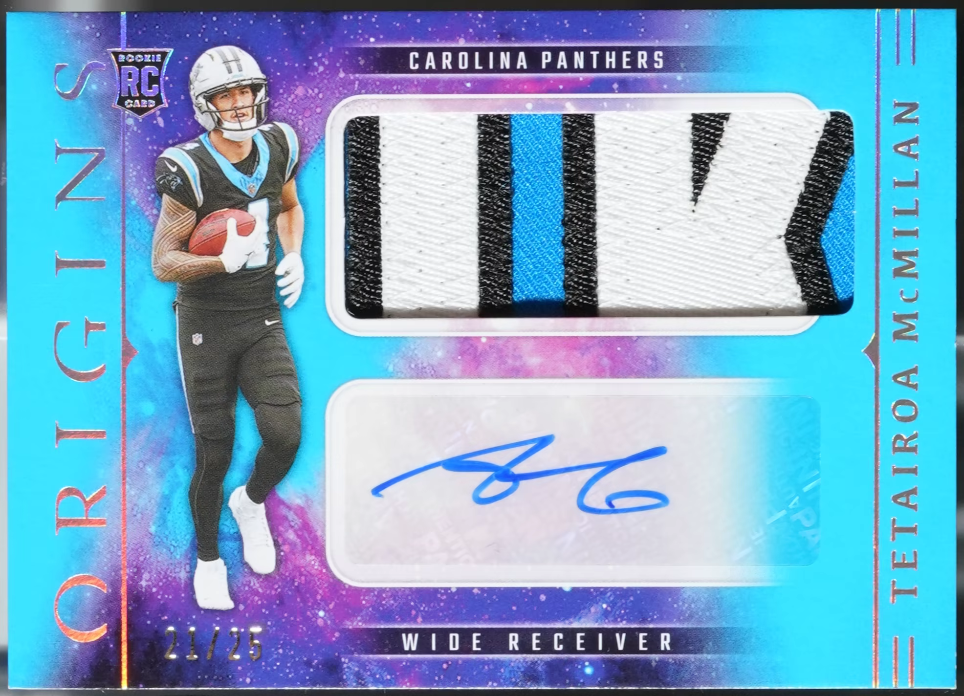 2025 Panini Origins – Rookie Jumbo Patch #RJJ-TMN Tetairoa McMillan /25 NM