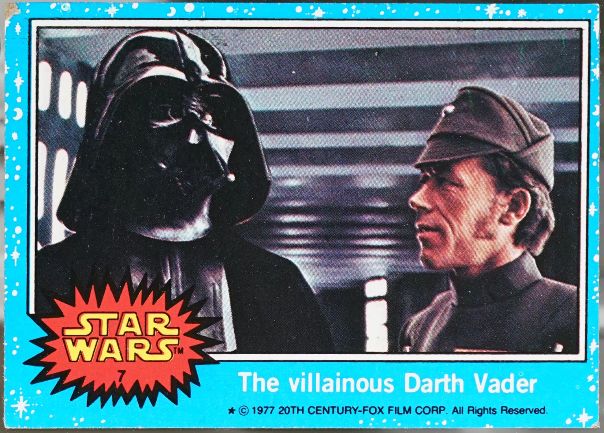 1977 Topps Star Wars #7 The villainous Darth Vader Non-Sport VG