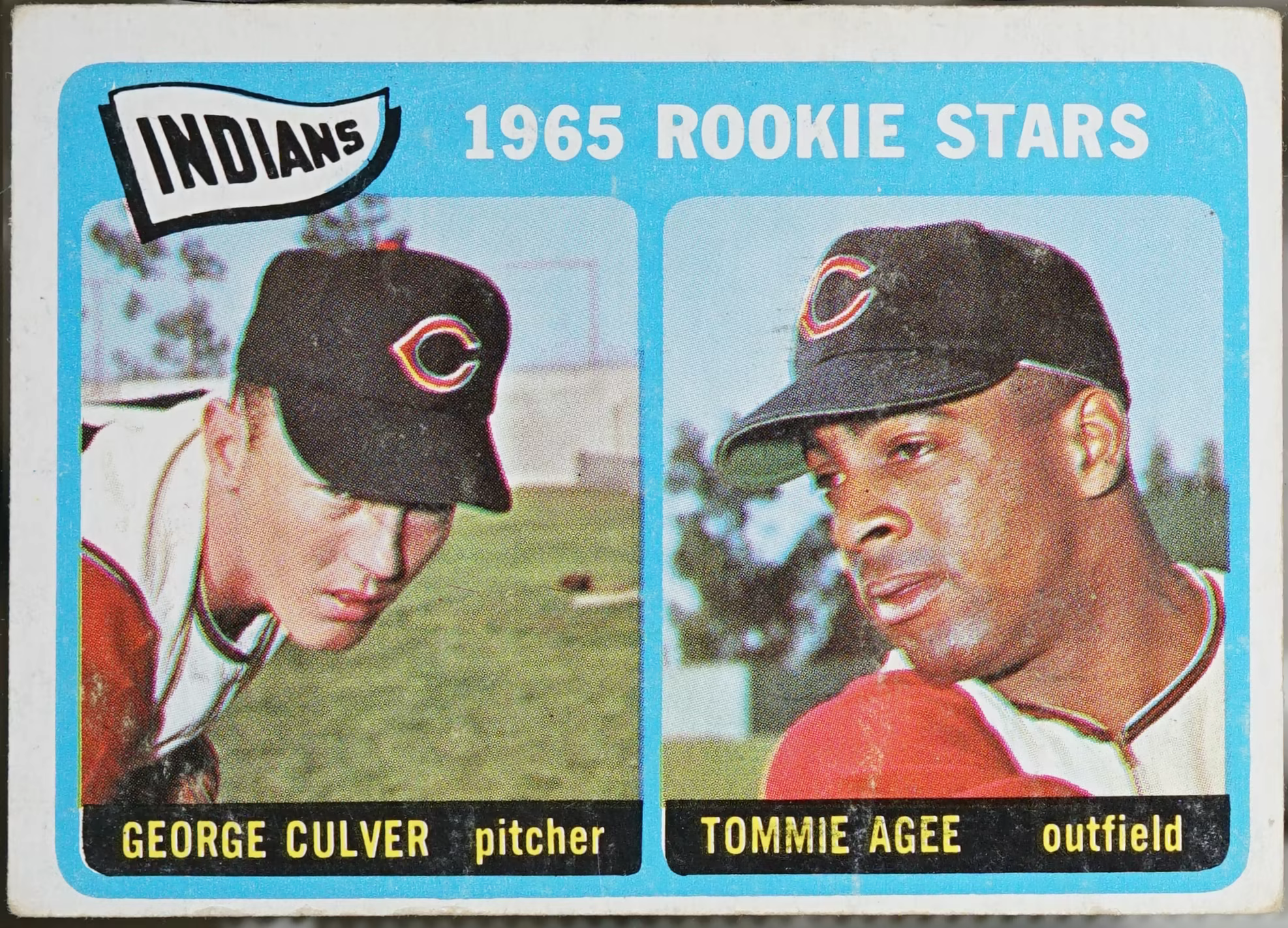 1965 Topps #166 Indians 1965 Rookie Stars (George Culver / Tommie Agee) RS, VG