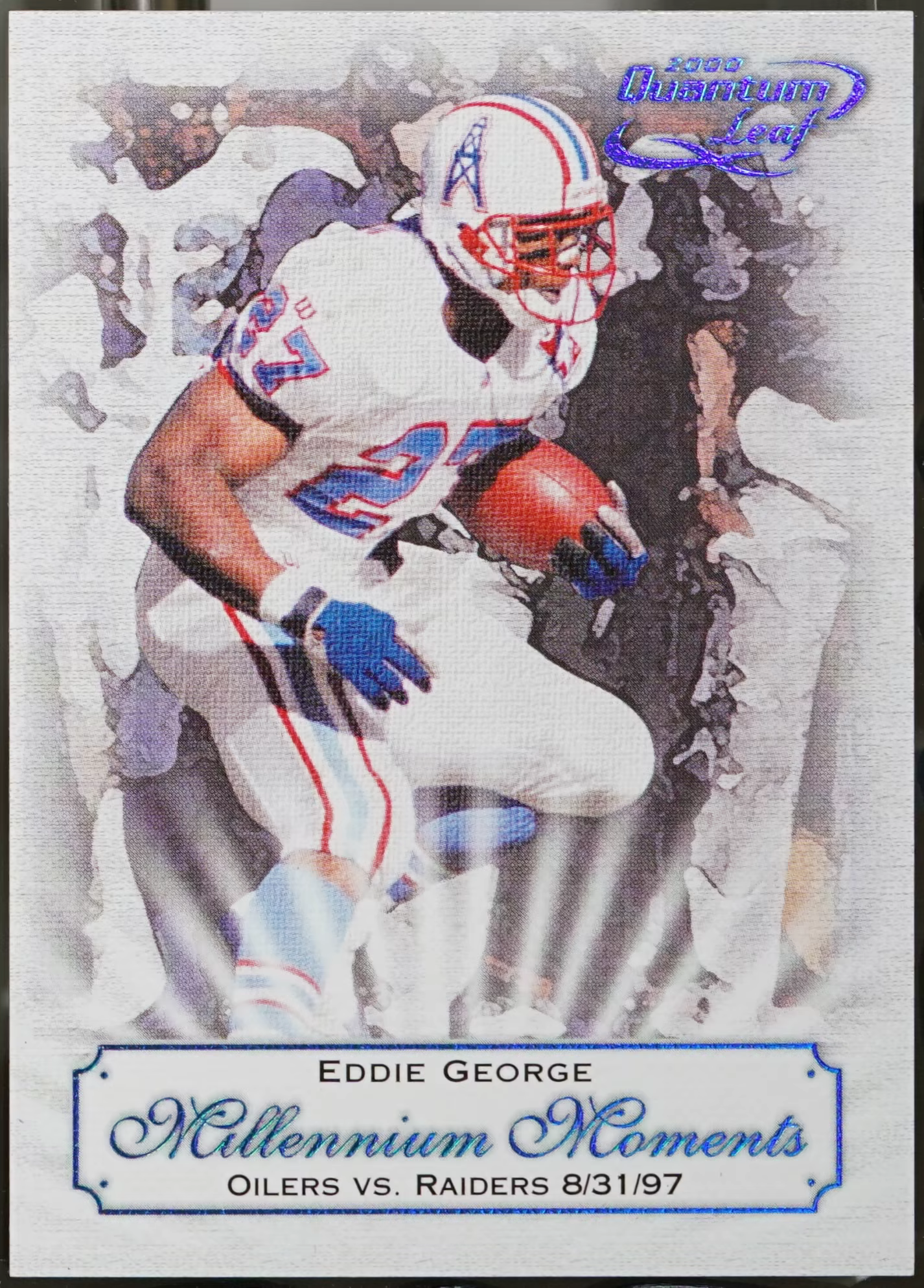 2000 Quantum Leaf #MM9 Eddie George Millennium Moments /1000 Football EX